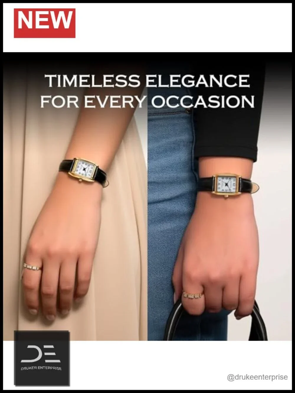 Square Vintage Tank Watch with Genuine Leather Band and Japanese Quartz